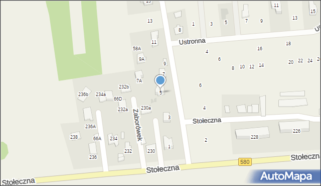 Zaborówek, Zaborówek, 62, mapa Zaborówek