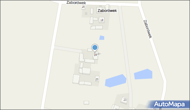 Zaborówek, Zaborówek, 19, mapa Zaborówek