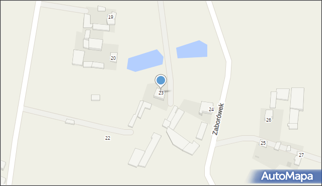 Zaborówek, Zaborówek, 23, mapa Zaborówek