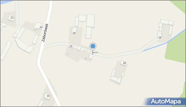 Zaborówek, Zaborówek, 27, mapa Zaborówek