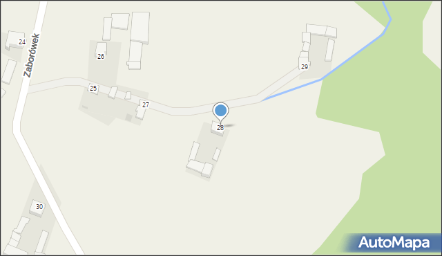 Zaborówek, Zaborówek, 28, mapa Zaborówek