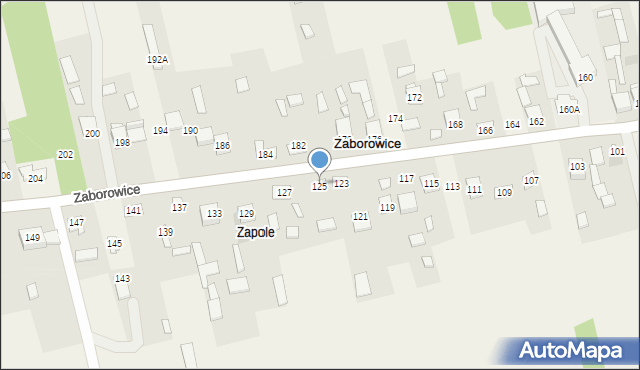 Zaborowice, Zaborowice, 125, mapa Zaborowice