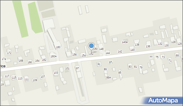 Zaborowice, Zaborowice, 152, mapa Zaborowice