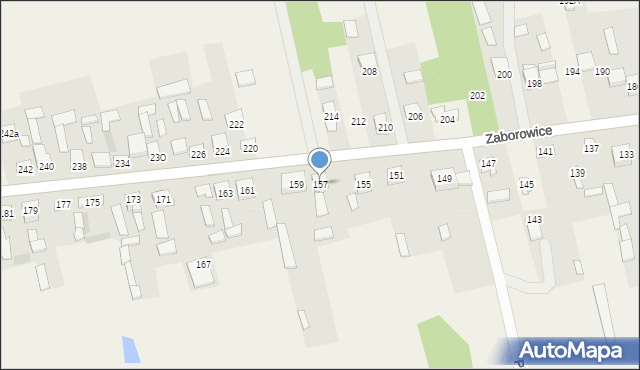 Zaborowice, Zaborowice, 157, mapa Zaborowice