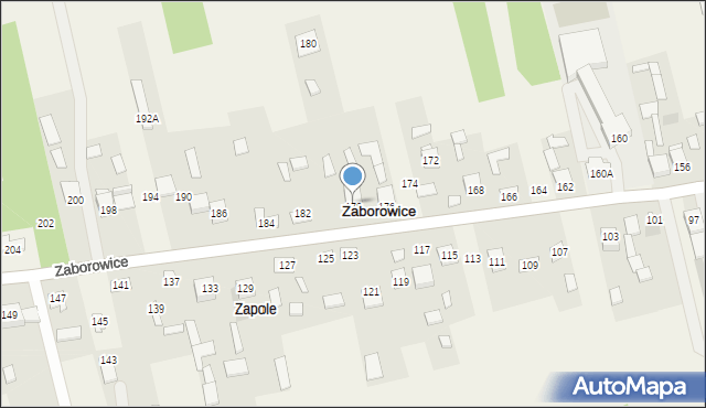 Zaborowice, Zaborowice, 178, mapa Zaborowice