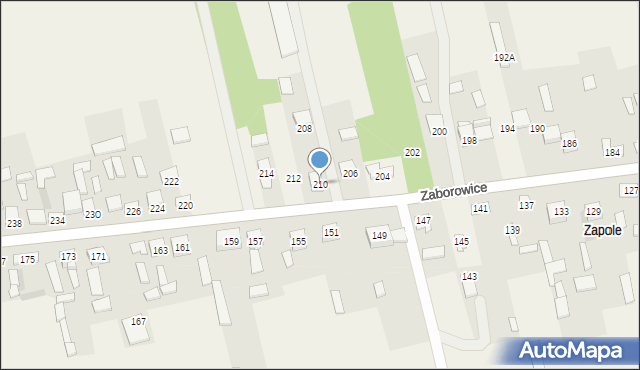 Zaborowice, Zaborowice, 210, mapa Zaborowice
