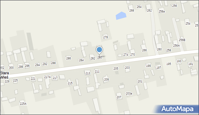 Zaborowice, Zaborowice, 280, mapa Zaborowice