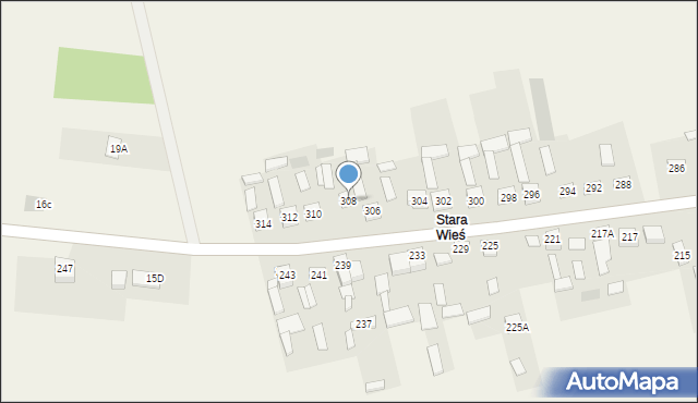 Zaborowice, Zaborowice, 308, mapa Zaborowice