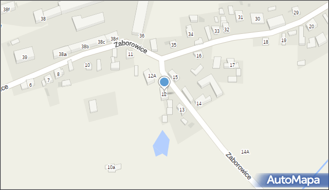 Zaborowice, Zaborowice, 12, mapa Zaborowice