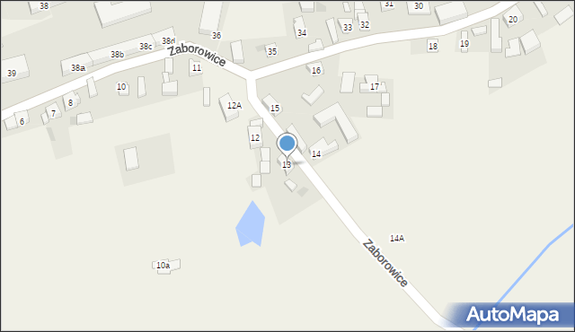 Zaborowice, Zaborowice, 13, mapa Zaborowice