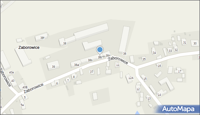 Zaborowice, Zaborowice, 38c, mapa Zaborowice