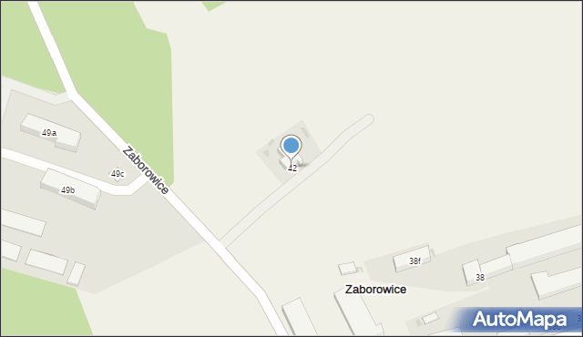 Zaborowice, Zaborowice, 42, mapa Zaborowice