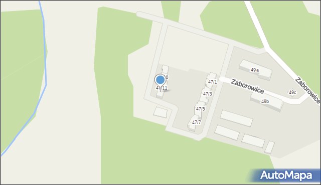 Zaborowice, Zaborowice, 47/12, mapa Zaborowice