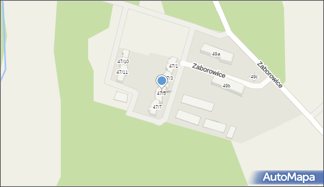 Zaborowice, Zaborowice, 47/5, mapa Zaborowice