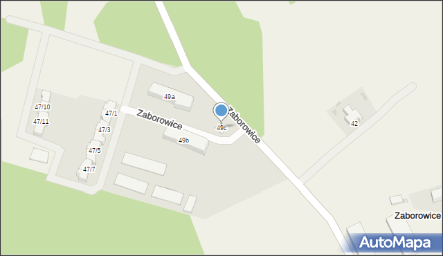 Zaborowice, Zaborowice, 49c, mapa Zaborowice
