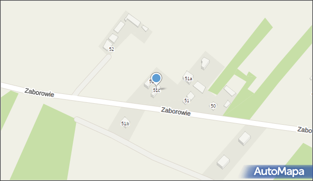 Zaborowie, Zaborowie, 51c, mapa Zaborowie