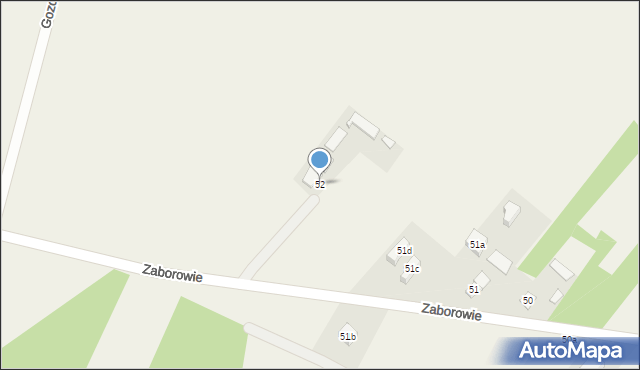 Zaborowie, Zaborowie, 52, mapa Zaborowie