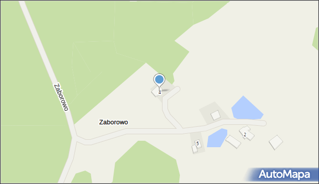 Zaborowo, Zaborowo, 4, mapa Zaborowo