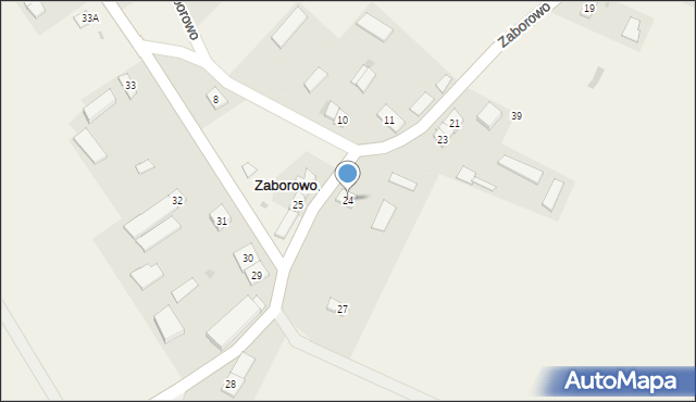 Zaborowo, Zaborowo, 24, mapa Zaborowo