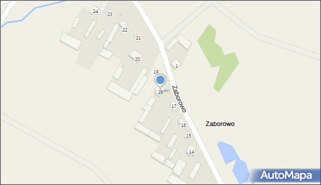 Zaborowo, Zaborowo, 18, mapa Zaborowo