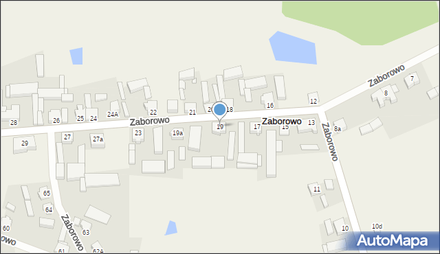 Zaborowo, Zaborowo, 19, mapa Zaborowo