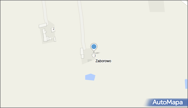 Zaborowo, Zaborowo, 3a, mapa Zaborowo