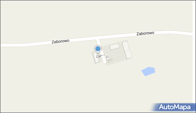 Zaborowo, Zaborowo, 11a, mapa Zaborowo