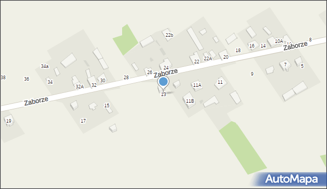 Zaborze, Zaborze, 13, mapa Zaborze