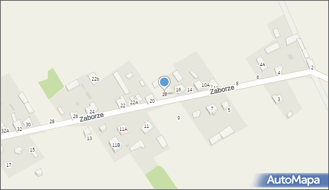 Zaborze, Zaborze, 18, mapa Zaborze