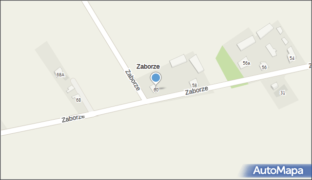 Zaborze, Zaborze, 60, mapa Zaborze