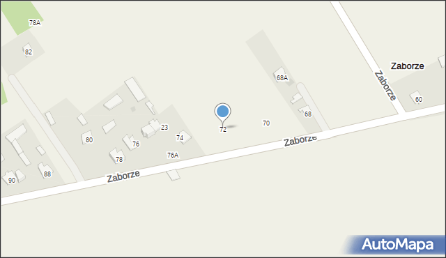 Zaborze, Zaborze, 72, mapa Zaborze