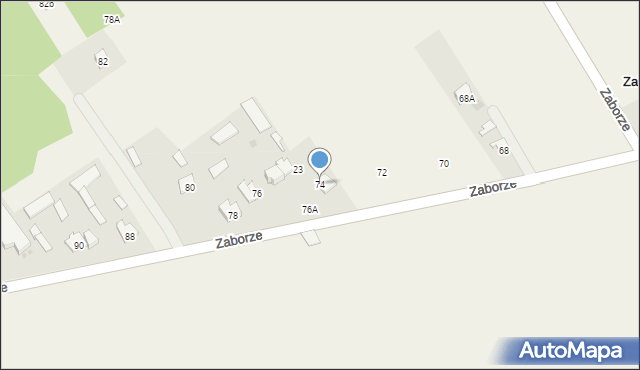 Zaborze, Zaborze, 74, mapa Zaborze