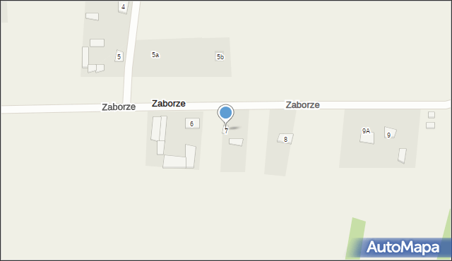 Zaborze, Zaborze, 7, mapa Zaborze