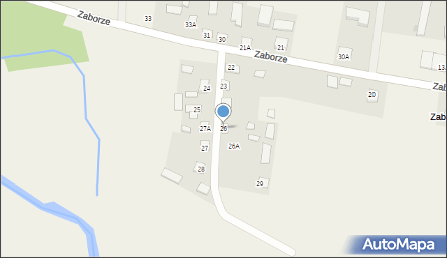 Zaborze, Zaborze, 26, mapa Zaborze