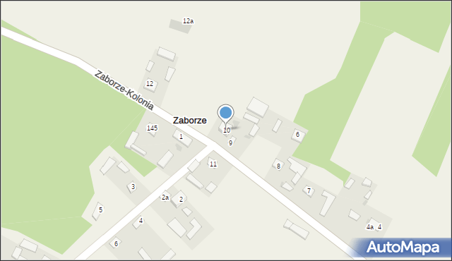 Zaborze, Zaborze, 10, mapa Zaborze