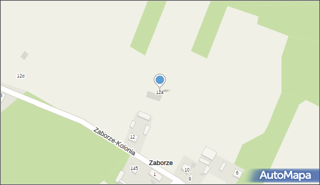 Zaborze, Zaborze, 12a, mapa Zaborze