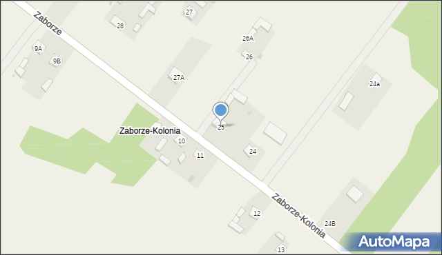 Zaborze, Zaborze, 25, mapa Zaborze