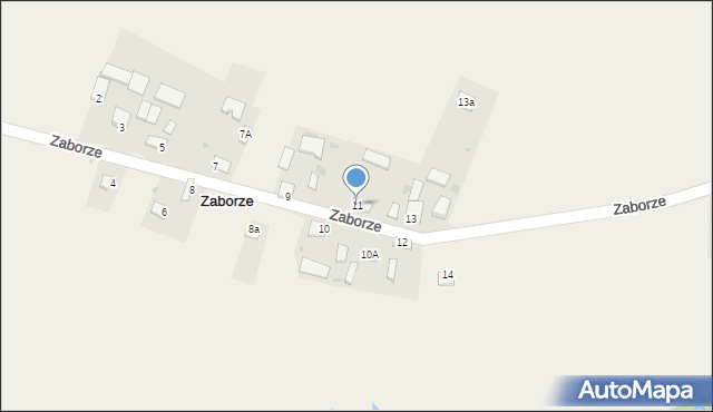Zaborze, Zaborze, 11, mapa Zaborze