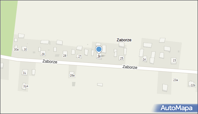 Zaborze, Zaborze, 26, mapa Zaborze