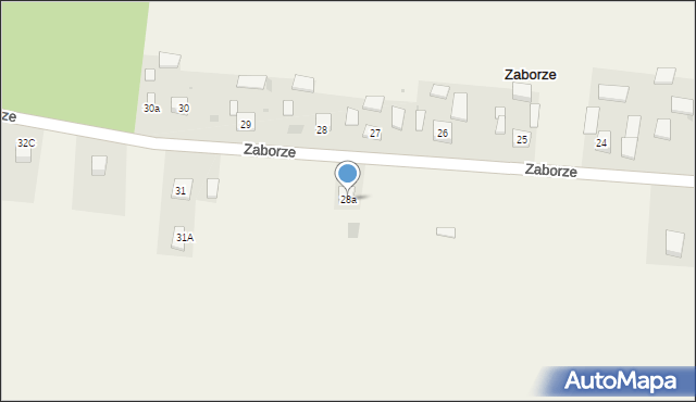Zaborze, Zaborze, 28a, mapa Zaborze