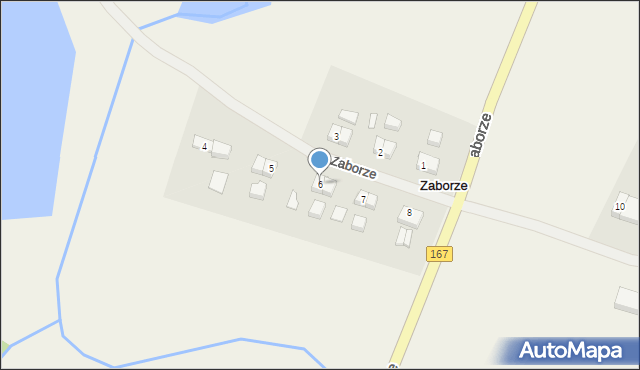 Zaborze, Zaborze, 6, mapa Zaborze