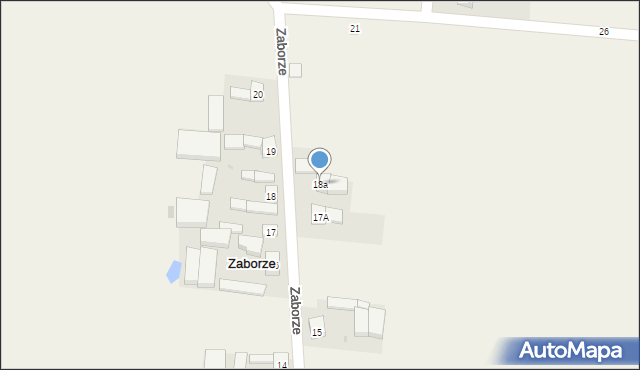 Zaborze, Zaborze, 18a, mapa Zaborze