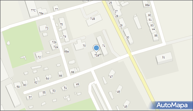 Żabów, Żabów, 71a, mapa Żabów