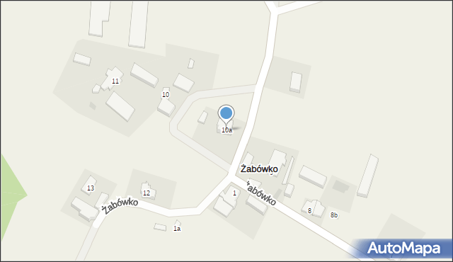 Żabówko, Żabówko, 10a, mapa Żabówko