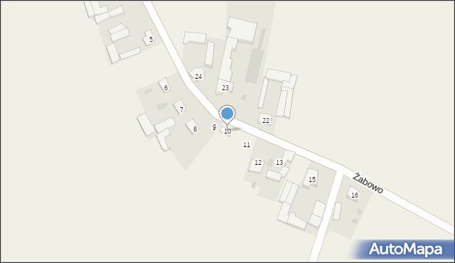 Żabowo, Żabowo, 10, mapa Żabowo