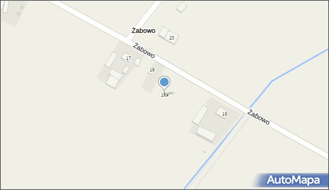 Żabowo, Żabowo, 18a, mapa Żabowo