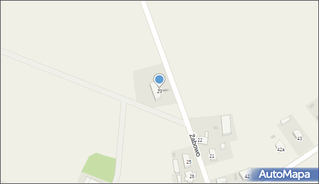 Żabowo, Żabowo, 23, mapa Żabowo