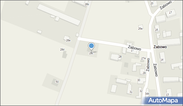 Żabowo, Żabowo, 28c, mapa Żabowo