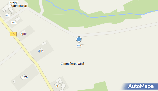 Zabratówka, Zabratówka, 200c, mapa Zabratówka