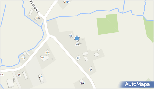Zabratówka, Zabratówka, 50A, mapa Zabratówka